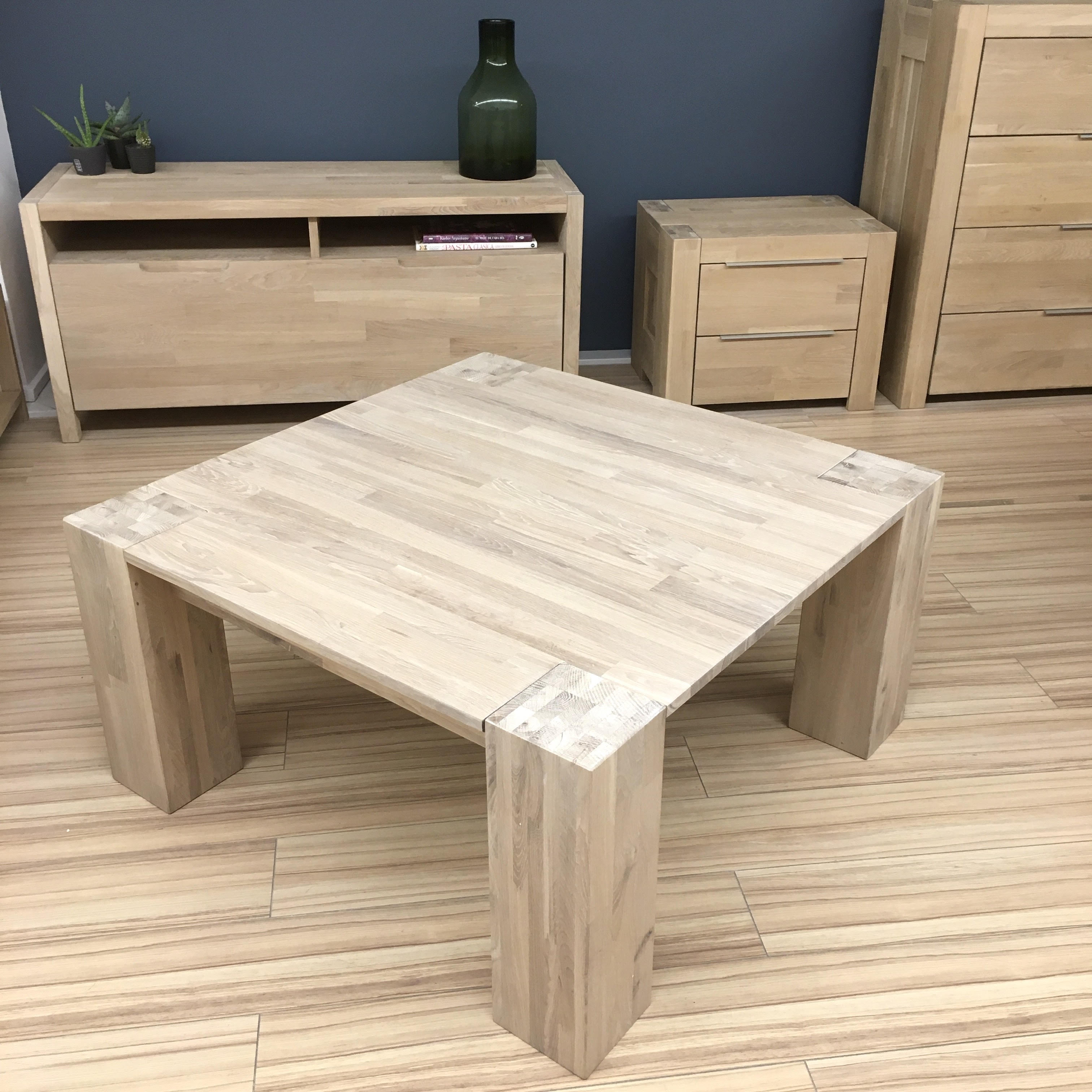 Table basse en bois massif de chêne Nordic